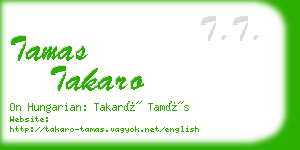 tamas takaro business card